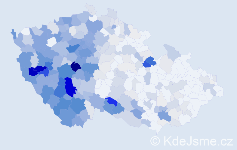 Příjmení: 'Mařík', počet výskytů 1635 v celé ČR