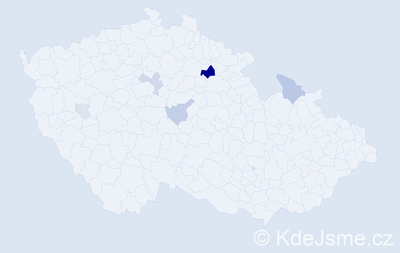 Příjmení: 'Badovská', počet výskytů 8 v celé ČR