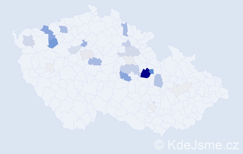 Příjmení: 'Rubek', počet výskytů 80 v celé ČR