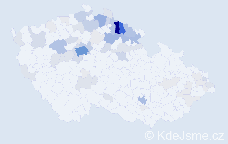 Příjmení: 'Erlebachová', počet výskytů 268 v celé ČR