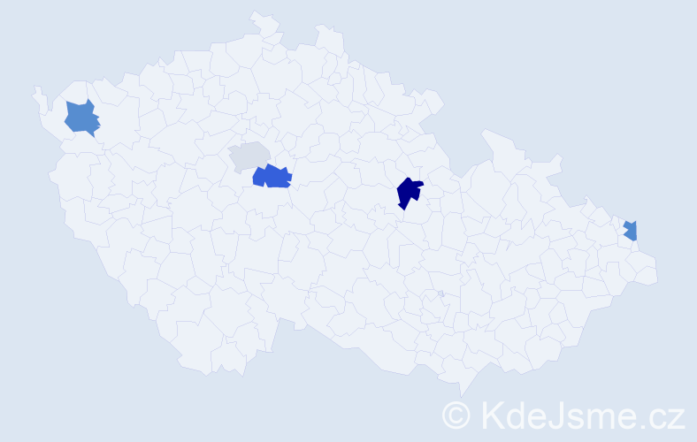 Příjmení: 'Ölvecký', počet výskytů 5 v celé ČR
