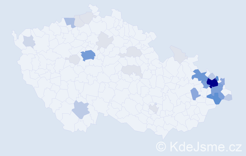 Příjmení: 'Bialek', počet výskytů 143 v celé ČR