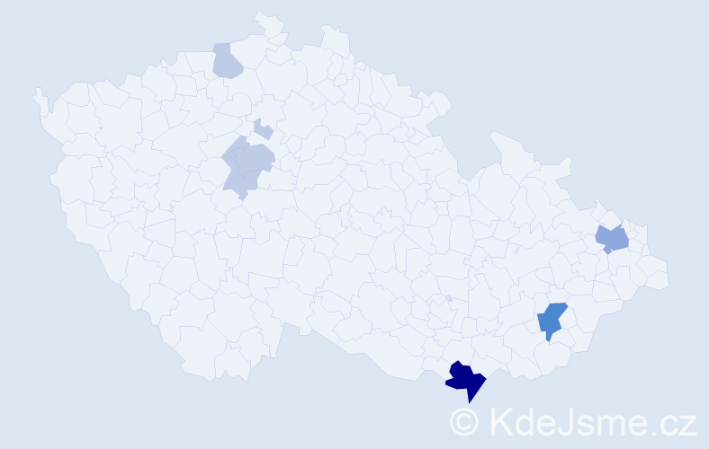 Příjmení: 'Rosinec', počet výskytů 21 v celé ČR