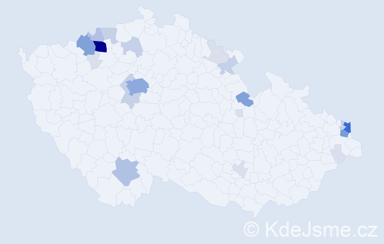 Příjmení: 'Kurečaj', počet výskytů 80 v celé ČR