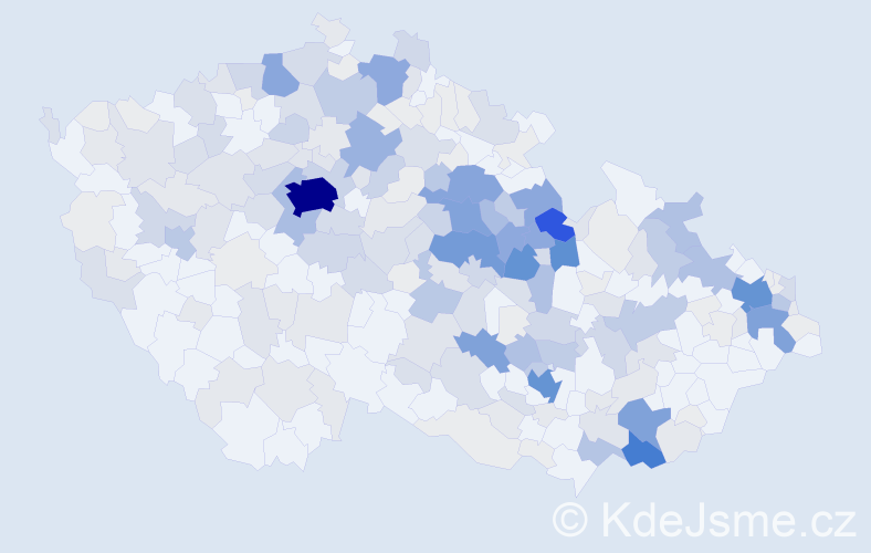 Příjmení: 'Motyčka', počet výskytů 1053 v celé ČR