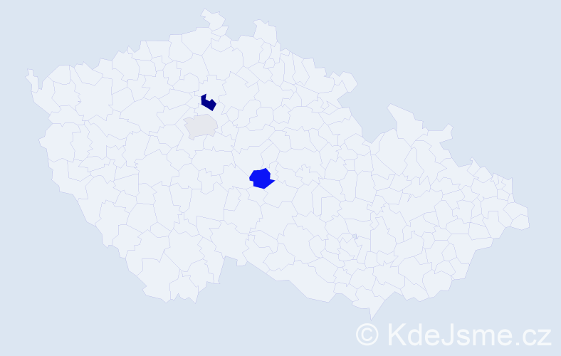 Příjmení: 'Muždeka', počet výskytů 4 v celé ČR