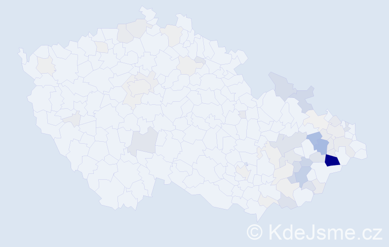 Příjmení: 'Fiurášek', počet výskytů 248 v celé ČR