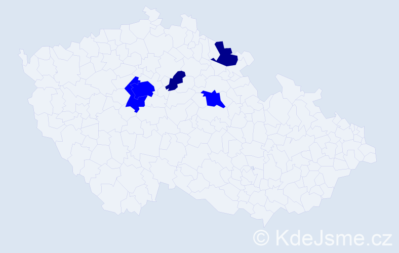 Příjmení: 'Vetecha', počet výskytů 7 v celé ČR