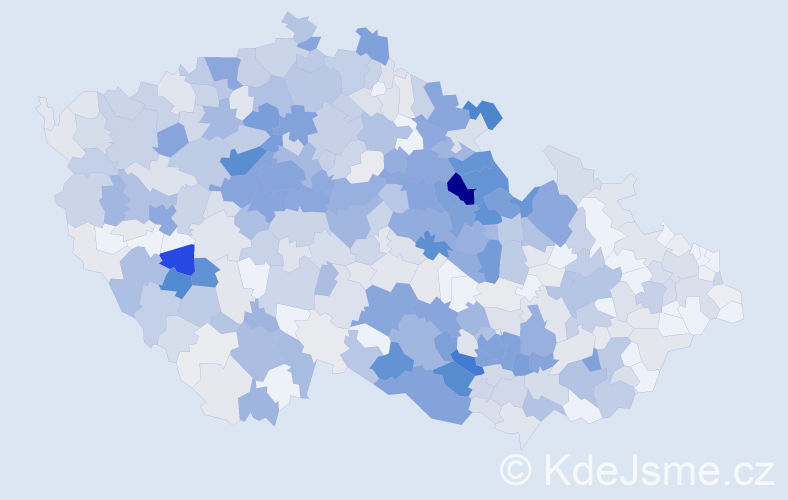 Příjmení: 'Chaloupka', počet výskytů 2483 v celé ČR