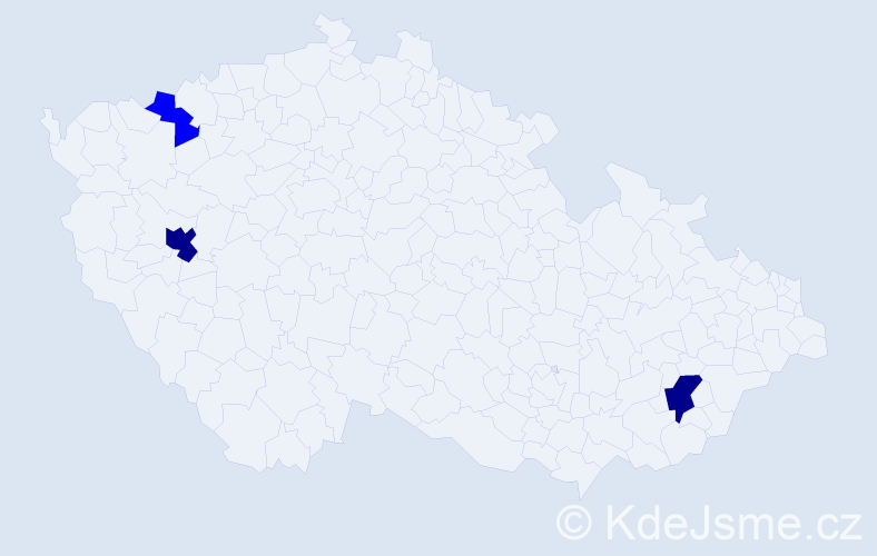 Příjmení: 'Finelli', počet výskytů 5 v celé ČR