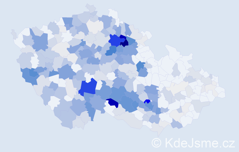 Příjmení: 'Kazdová', počet výskytů 1078 v celé ČR