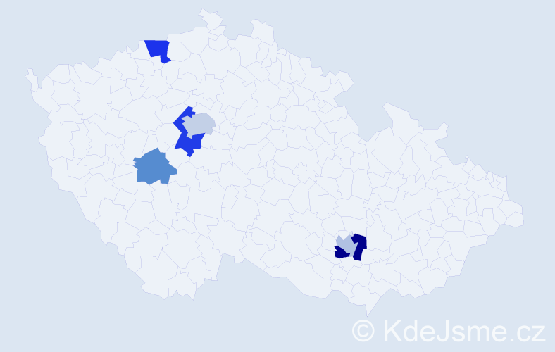 Příjmení: 'Aslan', počet výskytů 10 v celé ČR