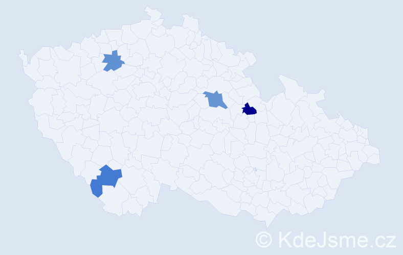 Příjmení: 'Bankovová', počet výskytů 11 v celé ČR