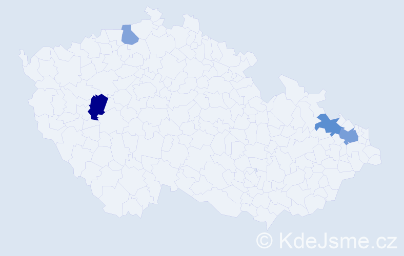 Příjmení: 'Pigula', počet výskytů 14 v celé ČR