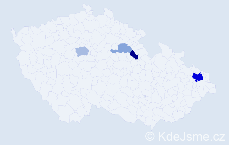 Příjmení: 'Stálá', počet výskytů 13 v celé ČR