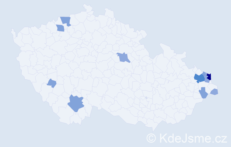 Příjmení: 'Luberová', počet výskytů 28 v celé ČR