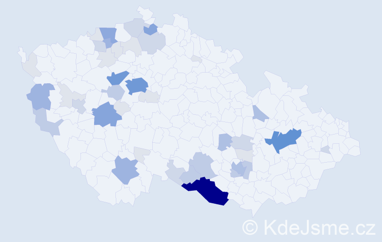 Příjmení: 'Pikartová', počet výskytů 149 v celé ČR