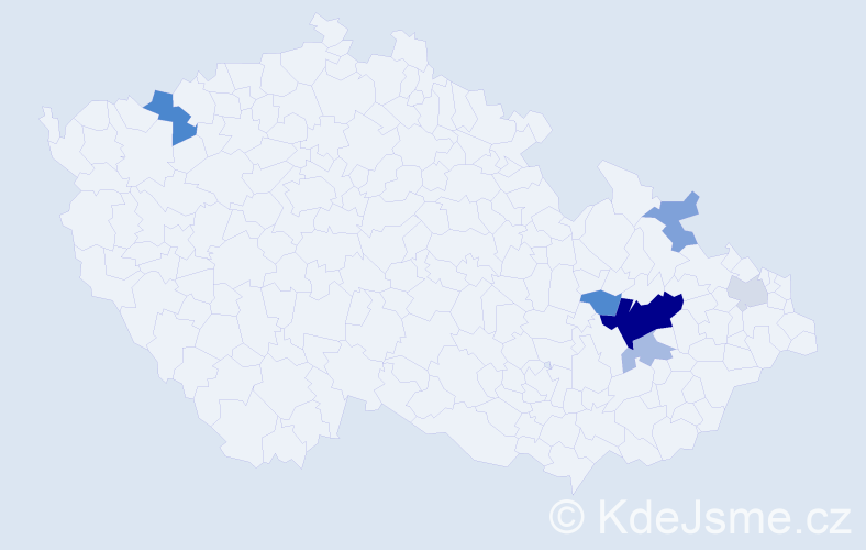 Příjmení: 'Bolová', počet výskytů 16 v celé ČR