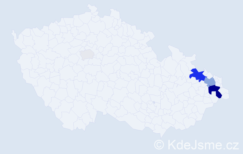 Příjmení: 'Pasterňák', počet výskytů 14 v celé ČR