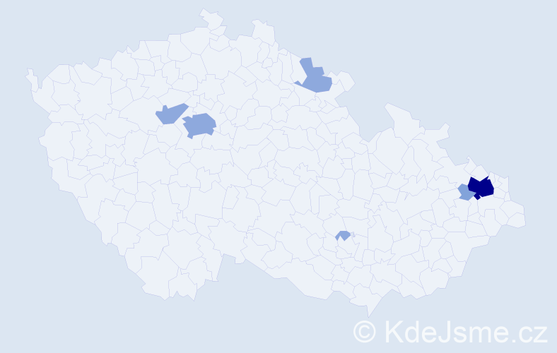 Příjmení: 'Sarga', počet výskytů 14 v celé ČR