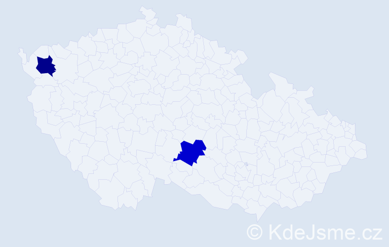 Příjmení: 'Bosanac', počet výskytů 4 v celé ČR