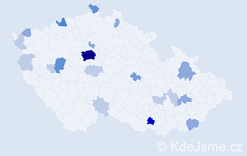 Příjmení: 'Mitošinková', počet výskytů 56 v celé ČR