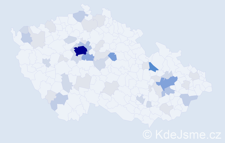 Příjmení: 'Zitta', počet výskytů 123 v celé ČR