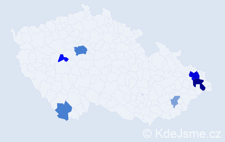 Příjmení: 'Hwang', počet výskytů 31 v celé ČR