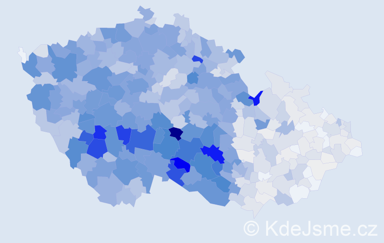 Příjmení: 'Krejčová', počet výskytů 5435 v celé ČR