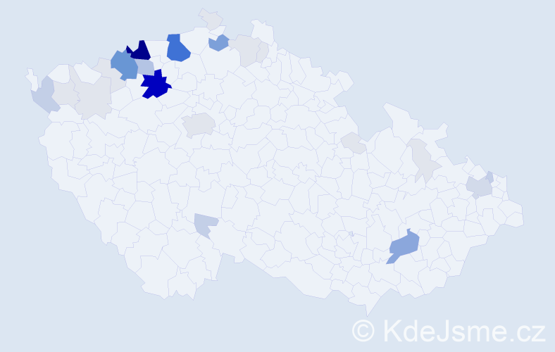 Příjmení: 'Sinu', počet výskytů 133 v celé ČR