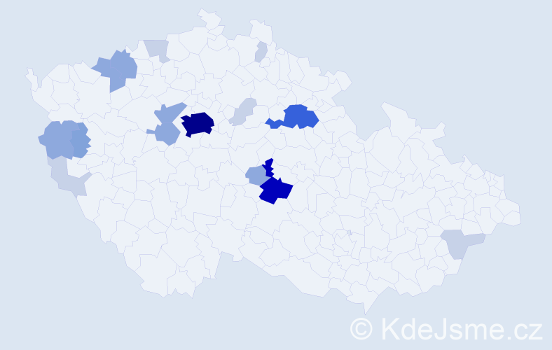 Příjmení: 'Hepnerová', počet výskytů 50 v celé ČR