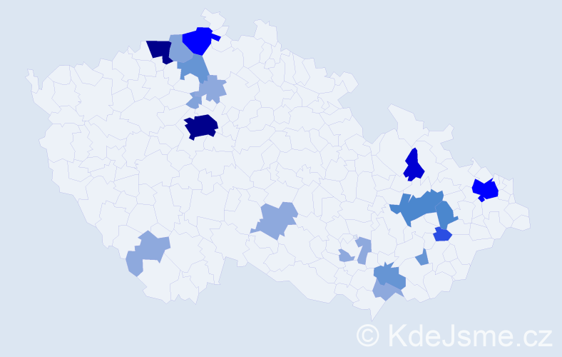 Příjmení: 'Gerhardová', počet výskytů 66 v celé ČR