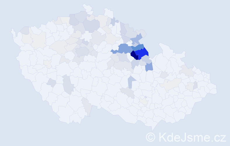 Příjmení: 'Kubcová', počet výskytů 326 v celé ČR