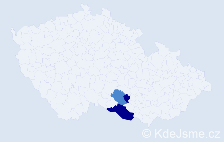 Příjmení: 'Preklová', počet výskytů 7 v celé ČR
