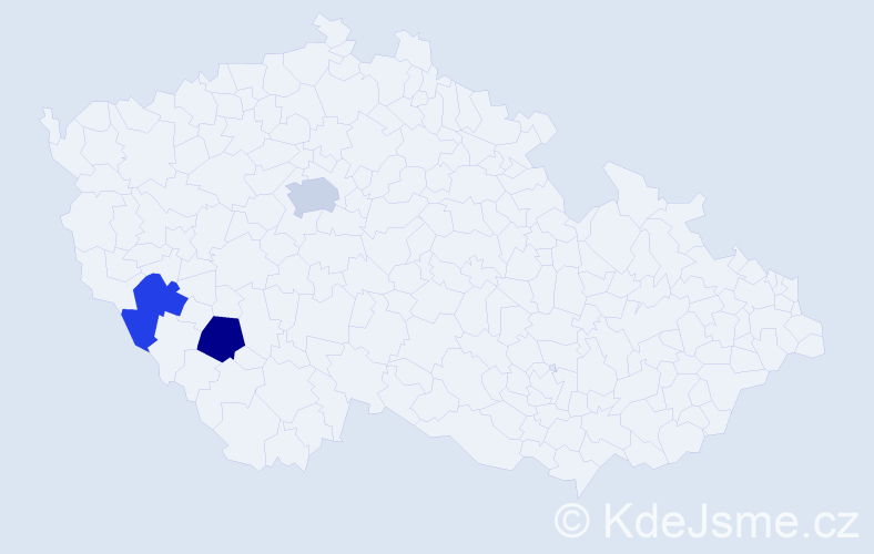 Příjmení: 'Růth', počet výskytů 12 v celé ČR