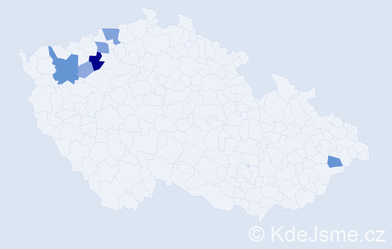 Příjmení: 'Makuka', počet výskytů 19 v celé ČR