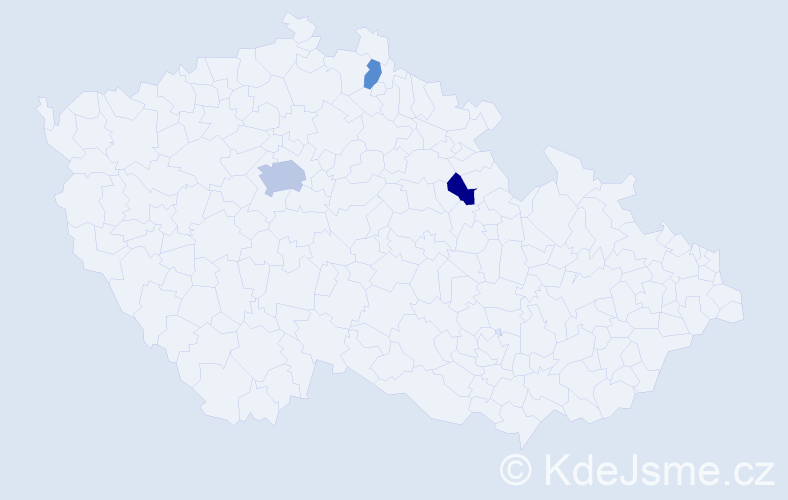 Příjmení: 'Münichová', počet výskytů 5 v celé ČR