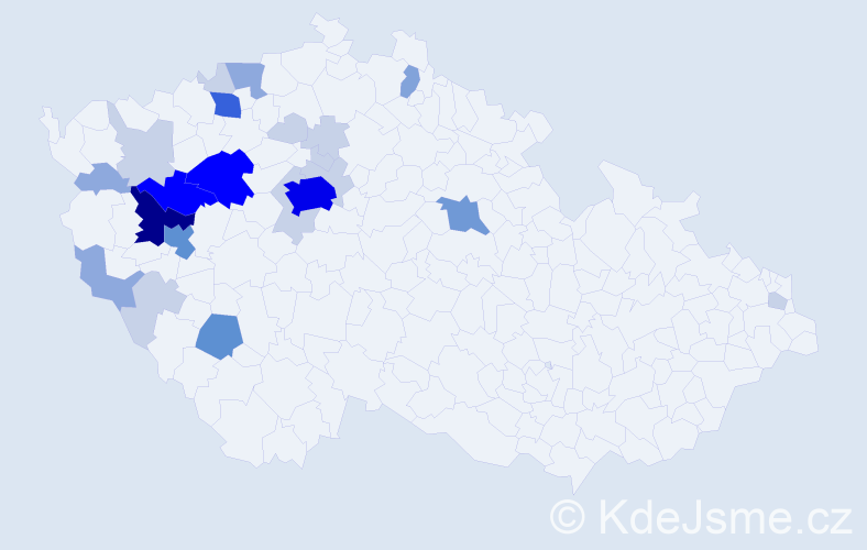 Příjmení: 'Karlovec', počet výskytů 79 v celé ČR