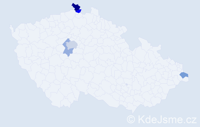 Příjmení: 'Obergruberová', počet výskytů 8 v celé ČR