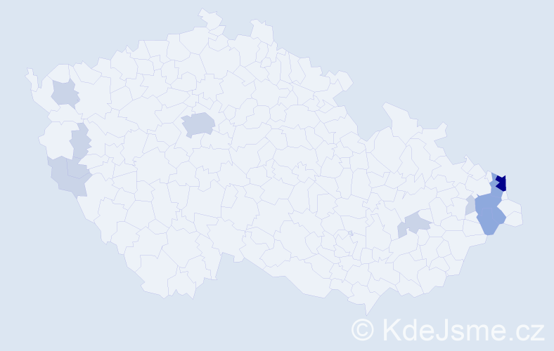 Příjmení: 'Sieder', počet výskytů 29 v celé ČR