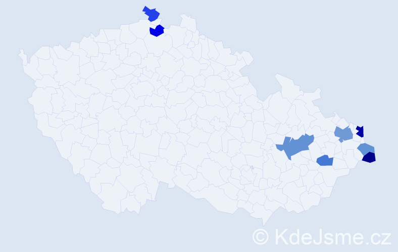 Příjmení: 'Surzyn', počet výskytů 13 v celé ČR