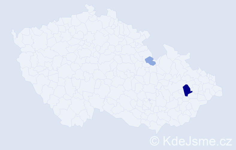Příjmení: 'Tolášová', počet výskytů 14 v celé ČR