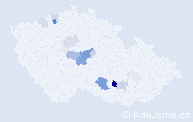 Příjmení: 'Touška', počet výskytů 78 v celé ČR