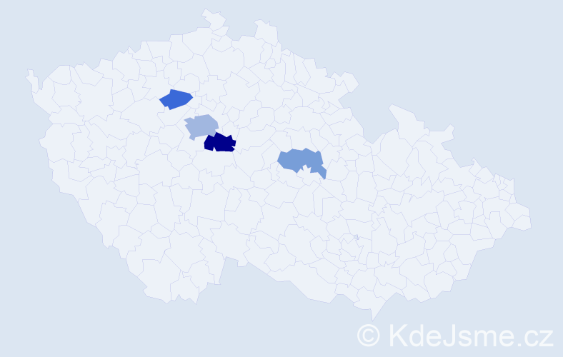 Příjmení: 'Trunc', počet výskytů 19 v celé ČR