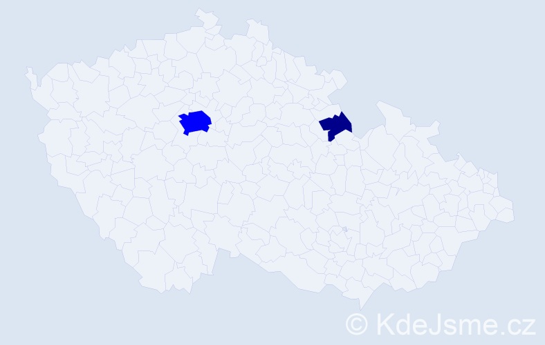 Příjmení: 'Zentko', počet výskytů 5 v celé ČR