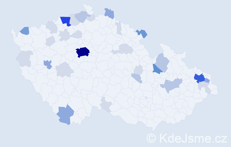 Příjmení: 'Baníková', počet výskytů 89 v celé ČR