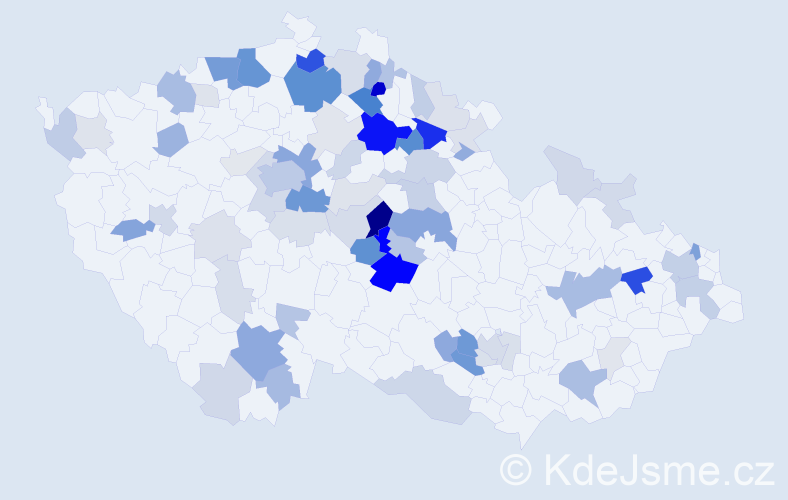 Příjmení: 'Houfek', počet výskytů 243 v celé ČR