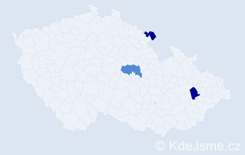 Příjmení: 'Kosarová', počet výskytů 5 v celé ČR
