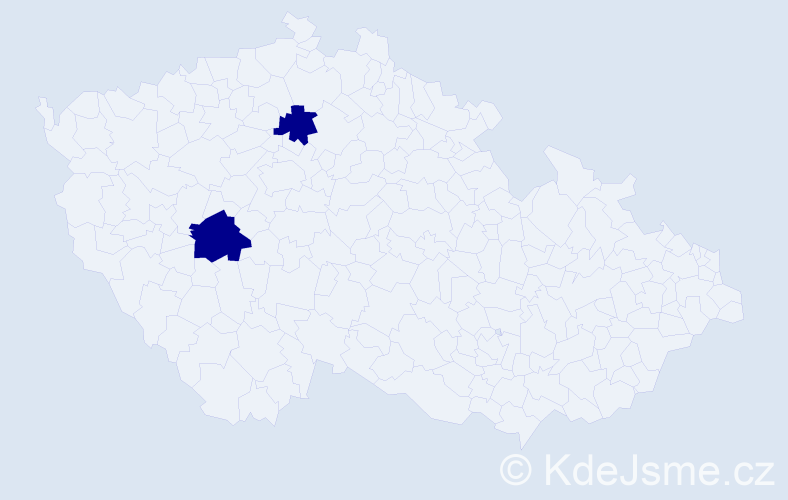 Příjmení: 'Denysevych', počet výskytů 2 v celé ČR