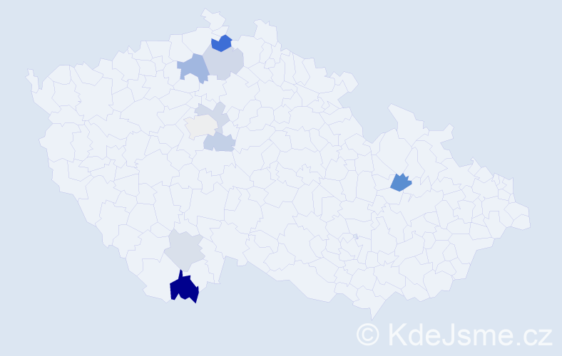 Příjmení: 'Blumtrittová', počet výskytů 16 v celé ČR
